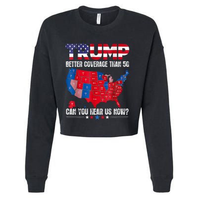 Retro Trump Better Coverage Than 5g Can You Hear Us Now Cropped Pullover Crew