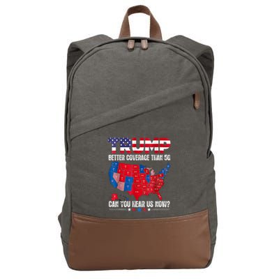 Retro Trump Better Coverage Than 5g Can You Hear Us Now Cotton Canvas Backpack