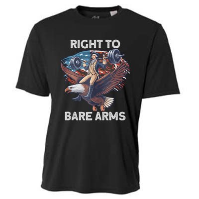 Right To Bare Arms 4th Of July Funny Gym George Washington Cooling Performance Crew T-Shirt