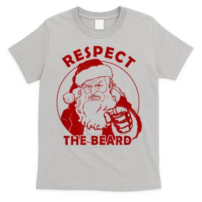 Respect The Beard Santa Claus Funny Christmas T-Shirt
