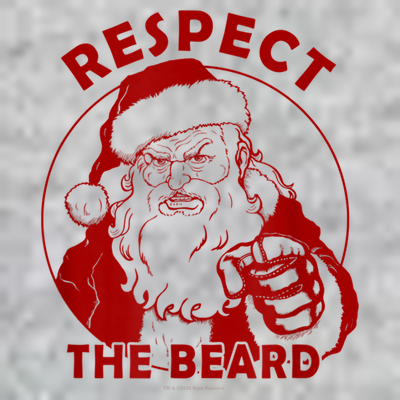 Respect The Beard Santa Claus Funny Christmas T-Shirt