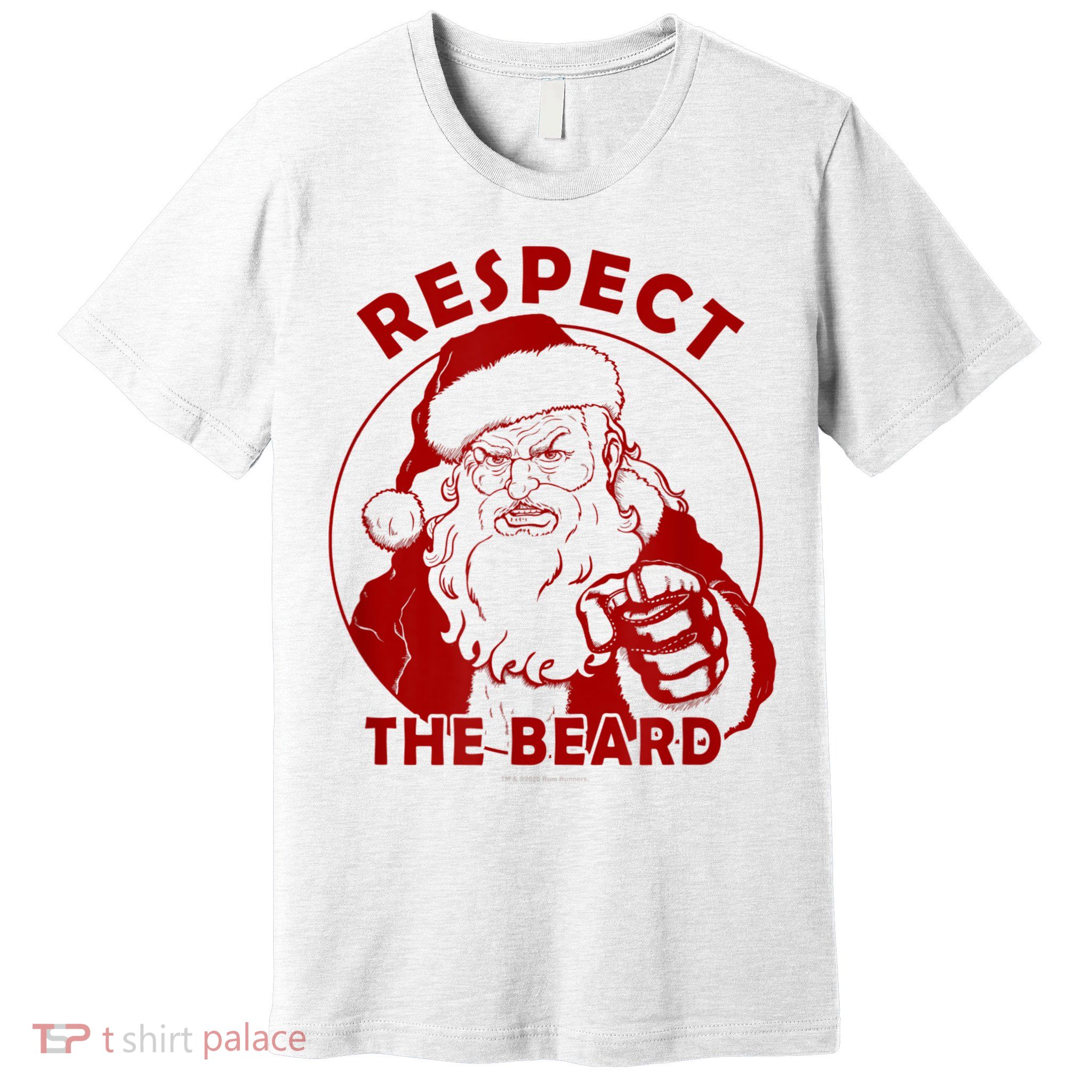 Respect The Beard Santa Claus Funny Christmas Premium T-Shirt