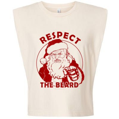 Respect The Beard Santa Claus Funny Christmas Garment-Dyed Women's Muscle Tee