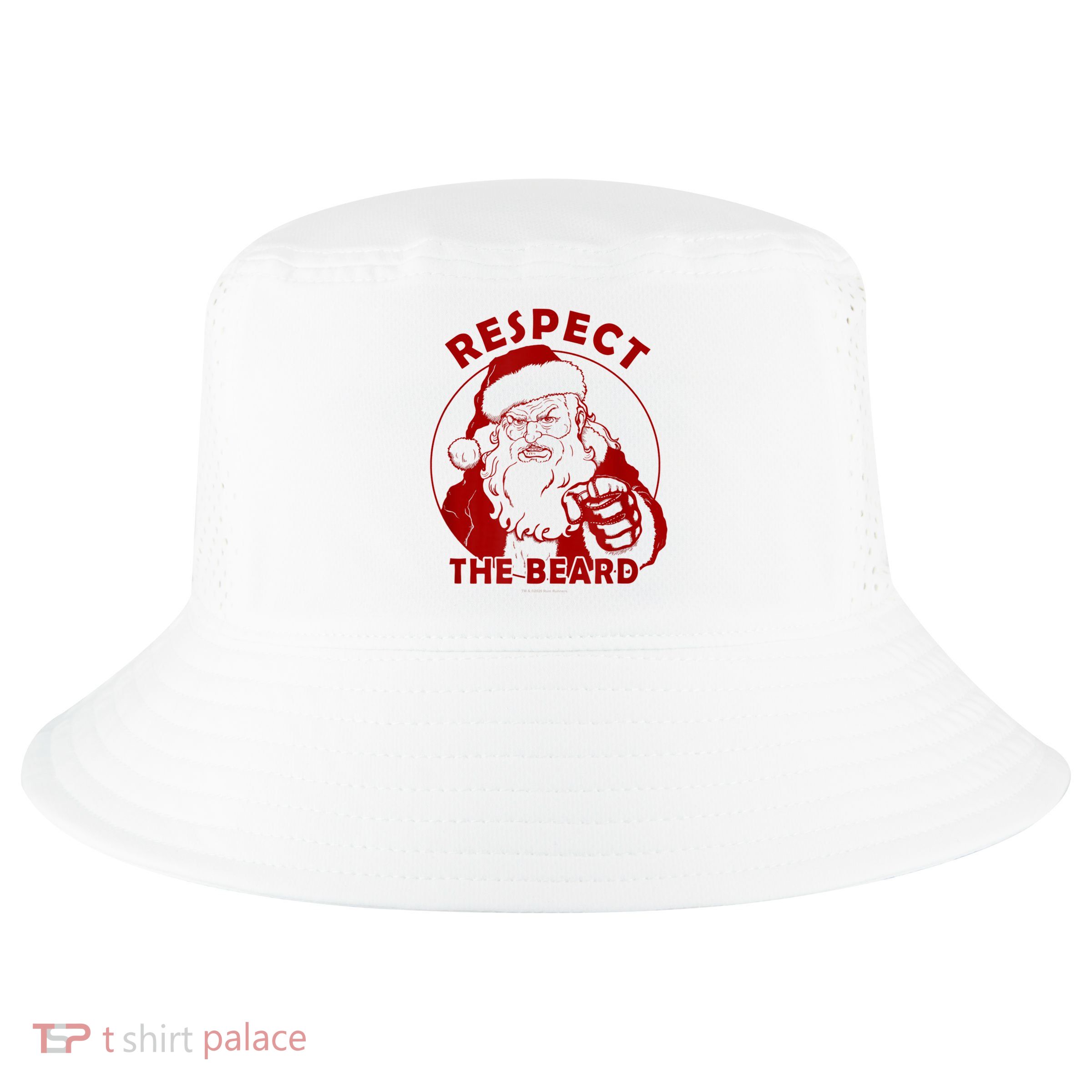 Respect The Beard Santa Claus Funny Christmas Cool Comfort Performance Bucket Hat