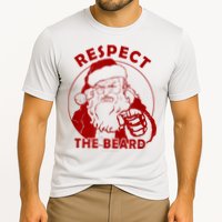 Respect The Beard Santa Claus Funny Christmas Cooling Performance Crew T-Shirt