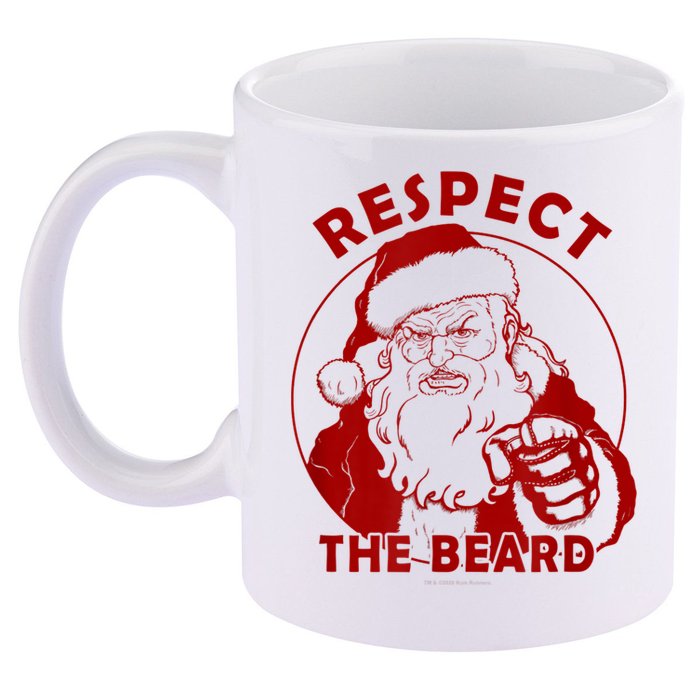 Respect The Beard Santa Claus Funny Christmas 11oz C Handle Ceramic Mug