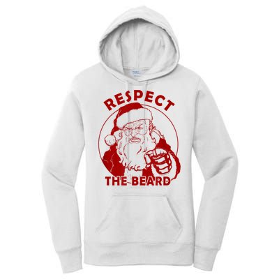 Respect The Beard Santa Claus Funny Christmas Women's Pullover Hoodie