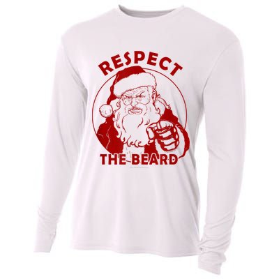 Respect The Beard Santa Claus Funny Christmas Cooling Performance Long Sleeve Crew