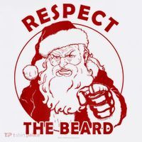 Respect The Beard Santa Claus Funny Christmas Baby Bodysuit