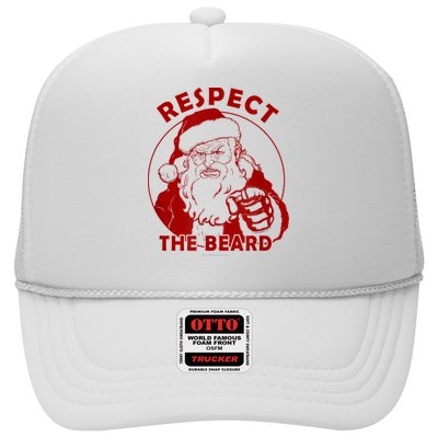 Respect The Beard Santa Claus Funny Christmas Trucker Hat