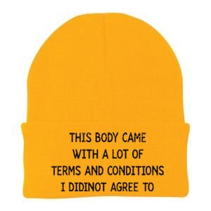 Retro This Body Came With A Lot Of Terms And Conditions Knit Cap Winter Beanie