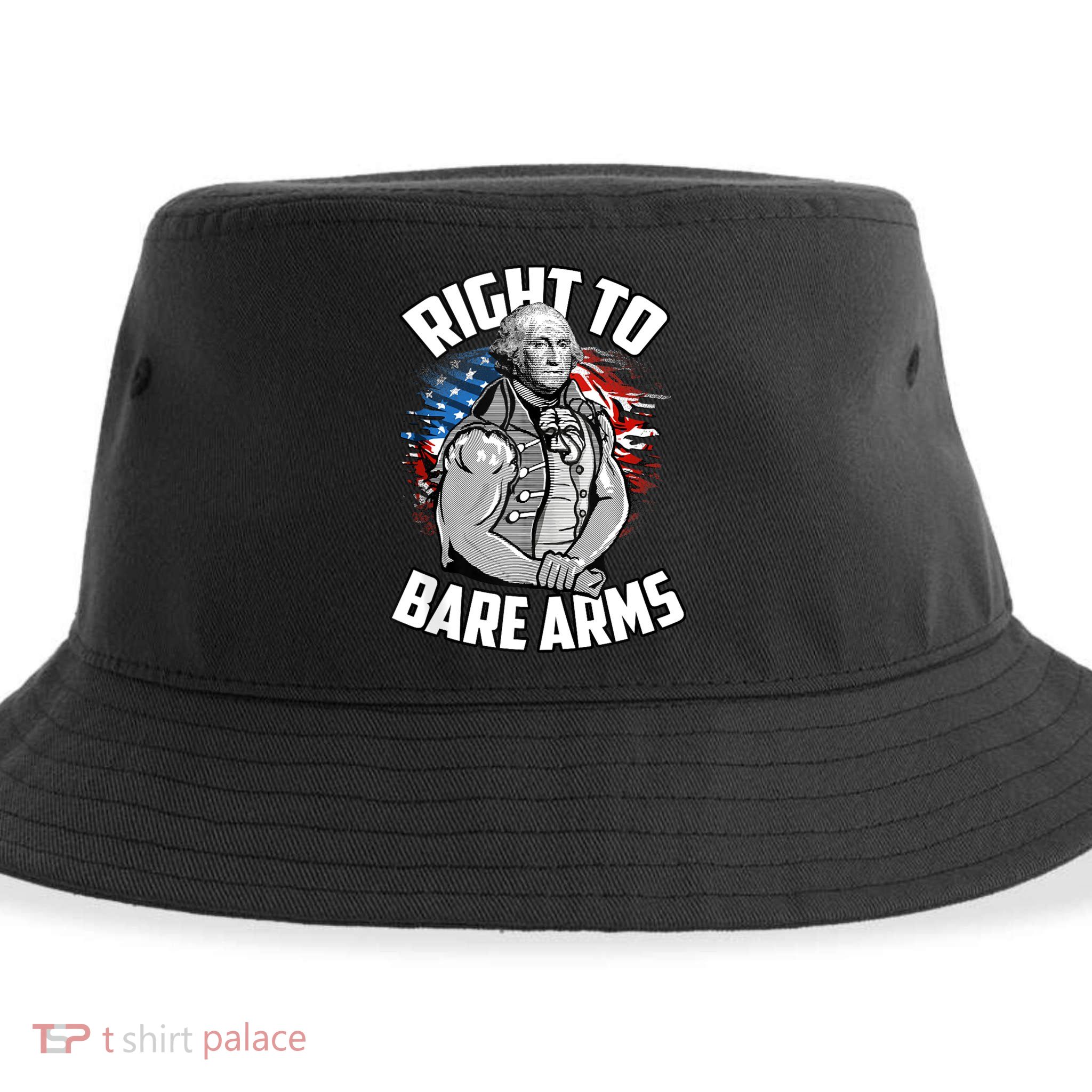 Right To Bare Arms 4th Of July Funny Gym Workout Sustainable Bucket Hat