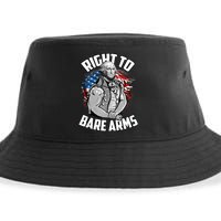 Right To Bare Arms 4th Of July Funny Gym Workout Sustainable Bucket Hat