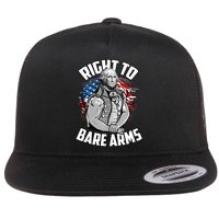 Right To Bare Arms 4th Of July Funny Gym Workout Flat Bill Trucker Hat