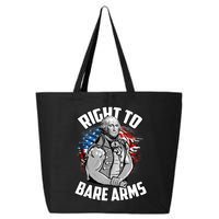 Right To Bare Arms 4th Of July Funny Gym Workout 25L Jumbo Tote