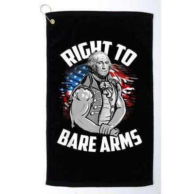Right To Bare Arms 4th Of July Funny Gym Workout Golf Towel