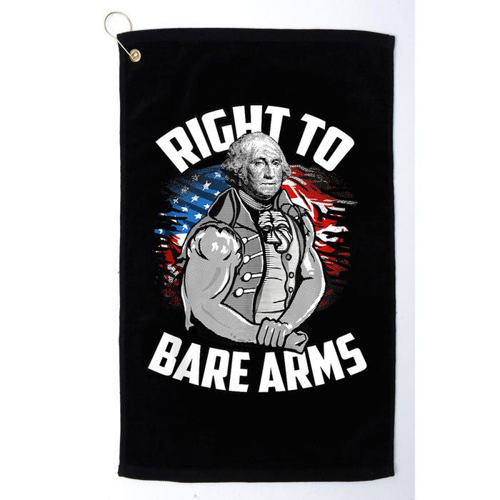Right To Bare Arms 4th Of July Funny Gym Workout Golf Towel