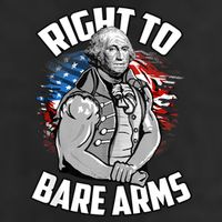 Right To Bare Arms 4th Of July Funny Gym Workout Golf Towel
