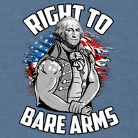 Right To Bare Arms 4th Of July Funny Gym Workout Garment-Dyed Sweatshirt