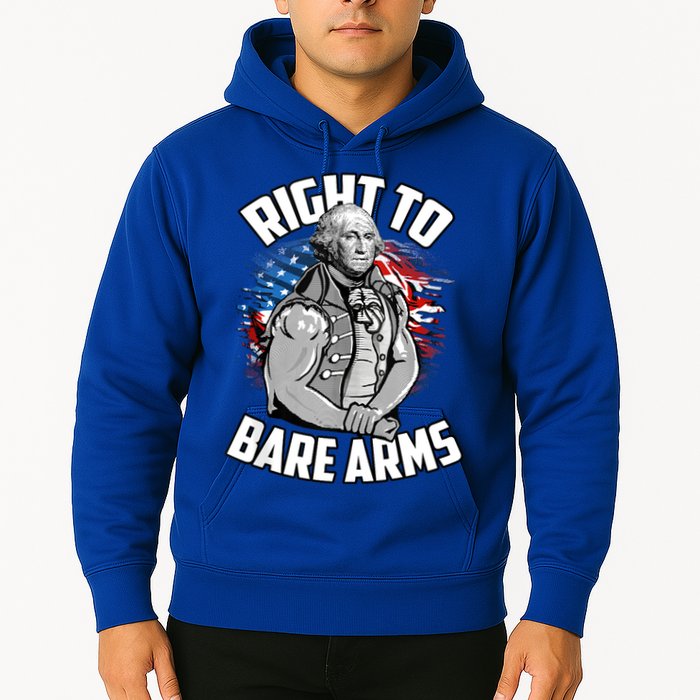 Right To Bare Arms 4th Of July Funny Gym Workout Hoodie
