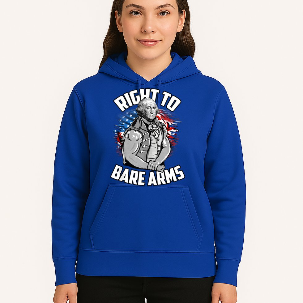 Right To Bare Arms 4th Of July Funny Gym Workout Hoodie