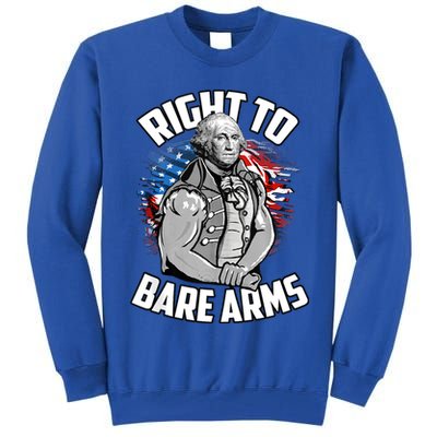 Right To Bare Arms 4th Of July Funny Gym Workout Tall Sweatshirt