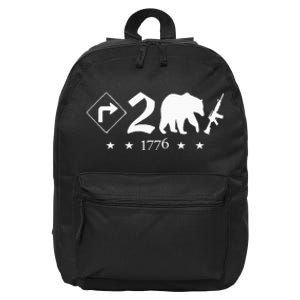 Right To Bear Arms Pro Gun Patriotic Military 16 in Basic Backpack