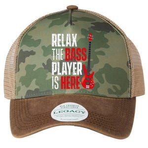 Relax The Bass Player Is Here Bassist Guitarist Musician Legacy Tie Dye Trucker Hat