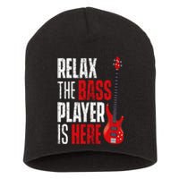 Relax The Bass Player Is Here Bassist Guitarist Musician Short Acrylic Beanie