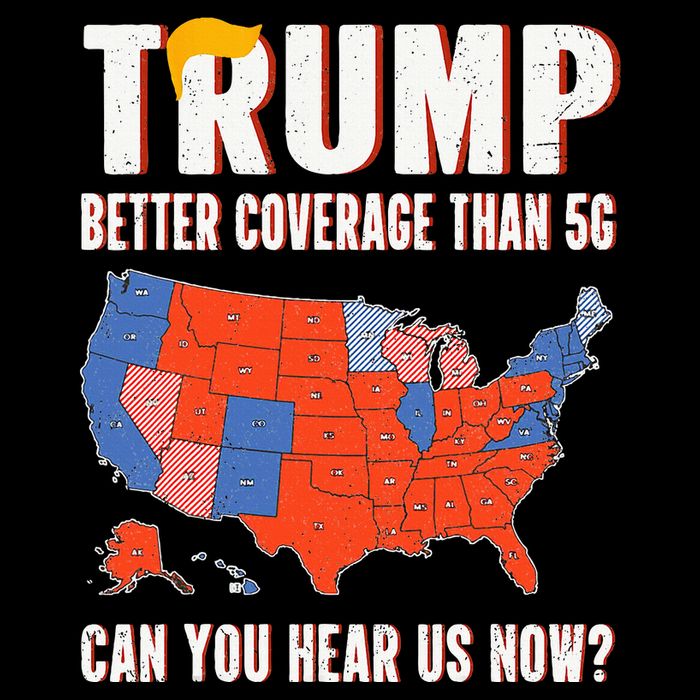 Retro Trump Better Coverage Than 5g Can You Hear Us Now Flat Bill Trucker Hat