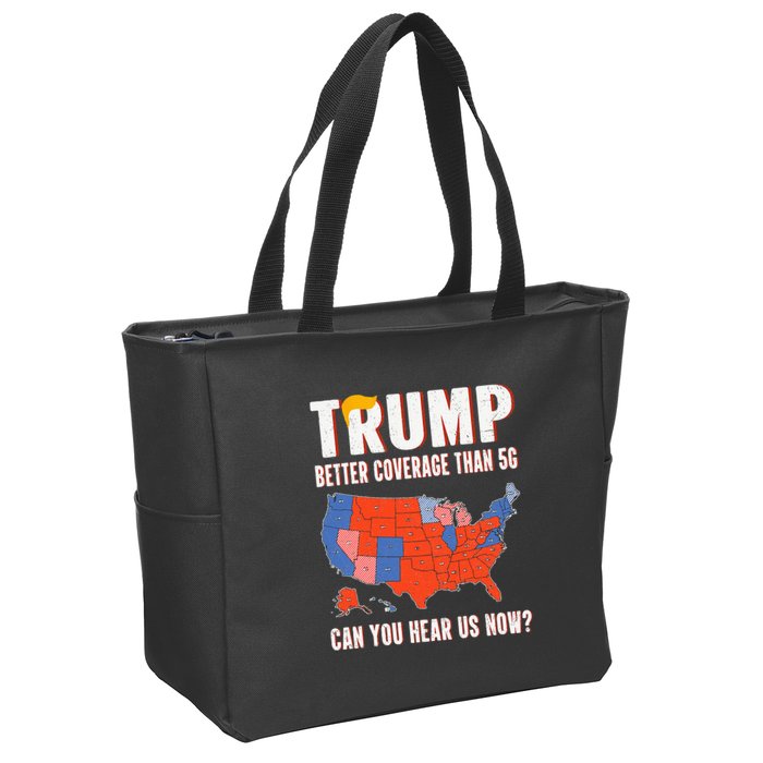 Retro Trump Better Coverage Than 5g Can You Hear Us Now Zip Tote Bag