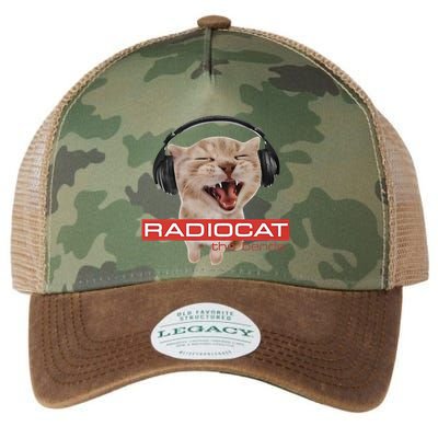 Radiocat The Bends Funny Music Cat Meme Cat Mom Cat Lover Legacy Tie Dye Trucker Hat