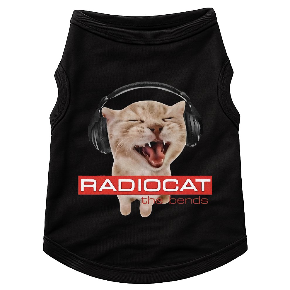 Radiocat The Bends Funny Music Cat Meme Cat Mom Cat Lover Doggie Tank
