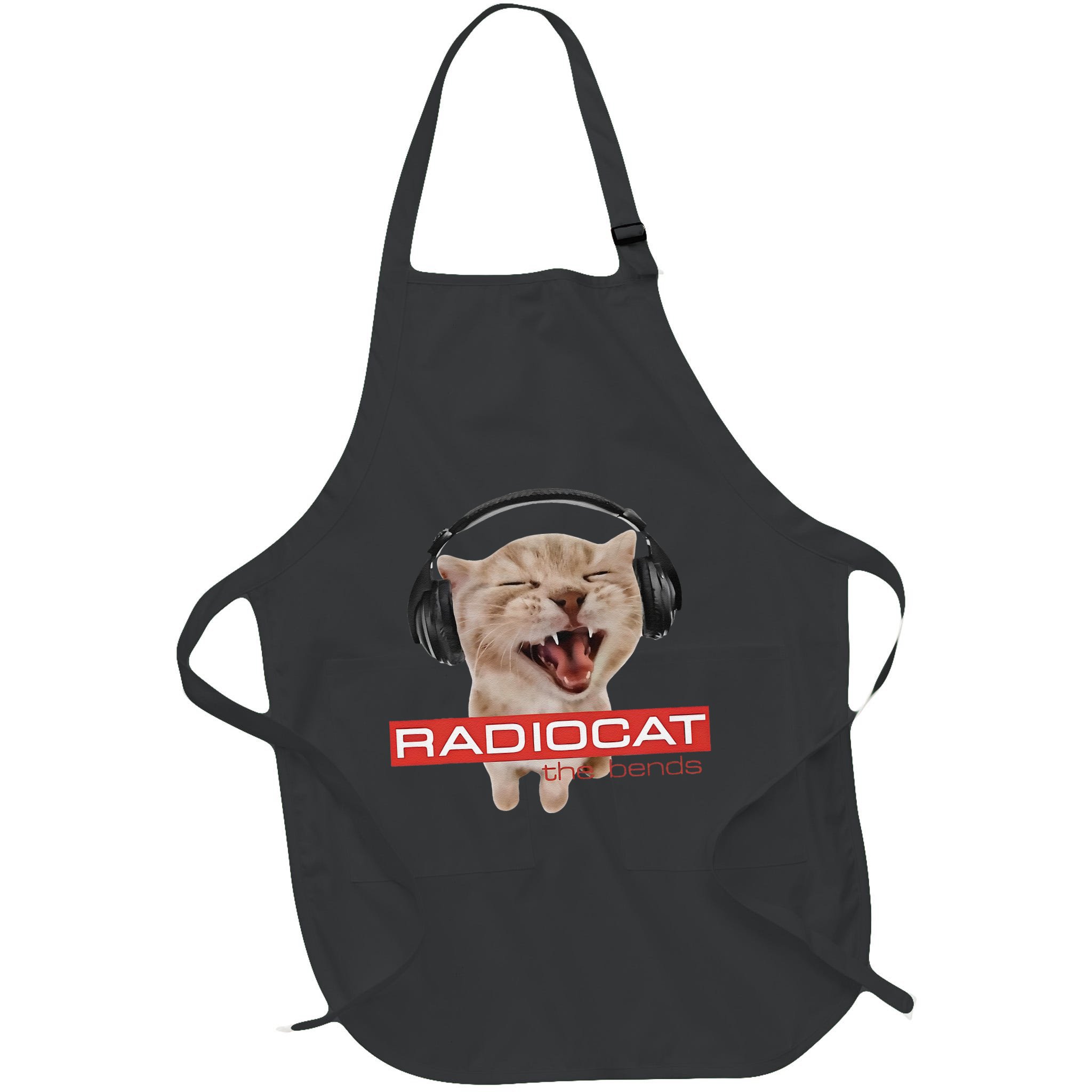 Radiocat The Bends Funny Music Cat Meme Cat Mom Cat Lover Apron