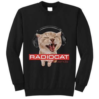 Radiocat The Bends Funny Music Cat Meme Cat Mom Cat Lover Sweatshirt