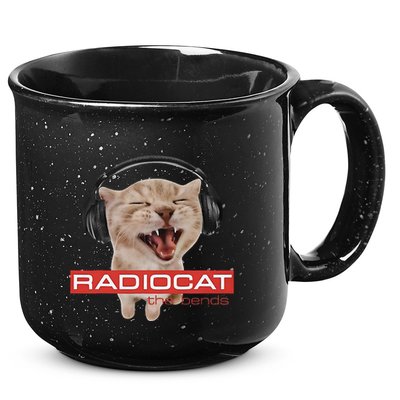 Radiocat The Bends Funny Music Cat Meme Cat Mom Cat Lover 15oz Campfire Ceramic Mug