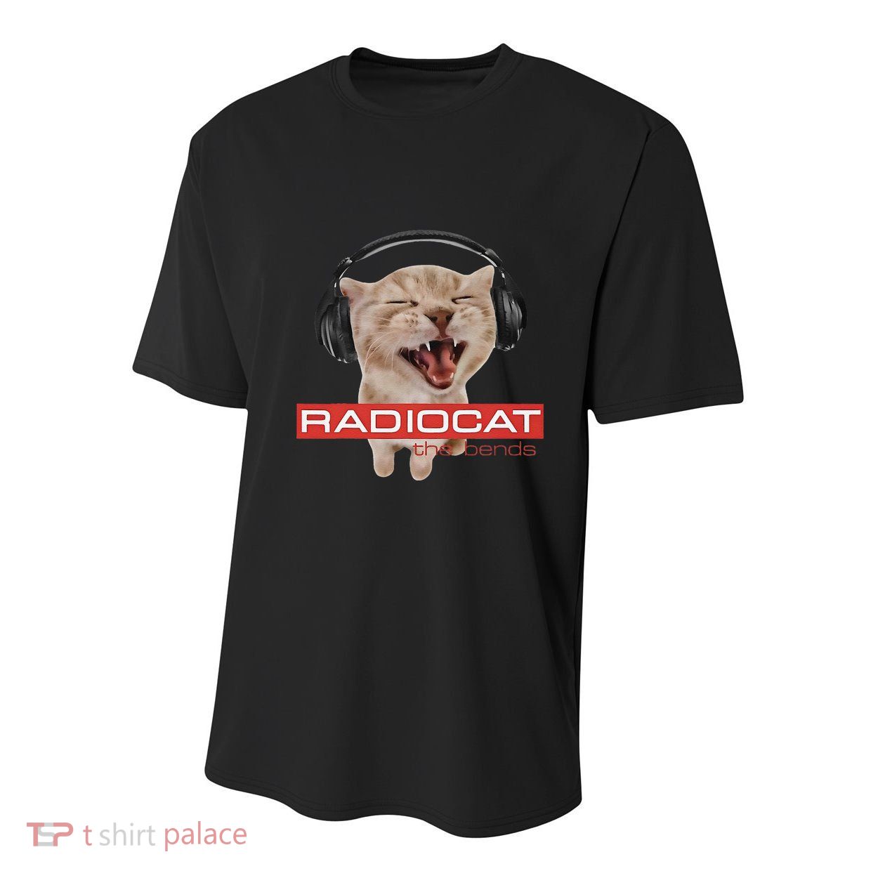 Radiocat The Bends Funny Music Cat Meme Cat Mom Cat Lover Youth Performance Sprint T-Shirt