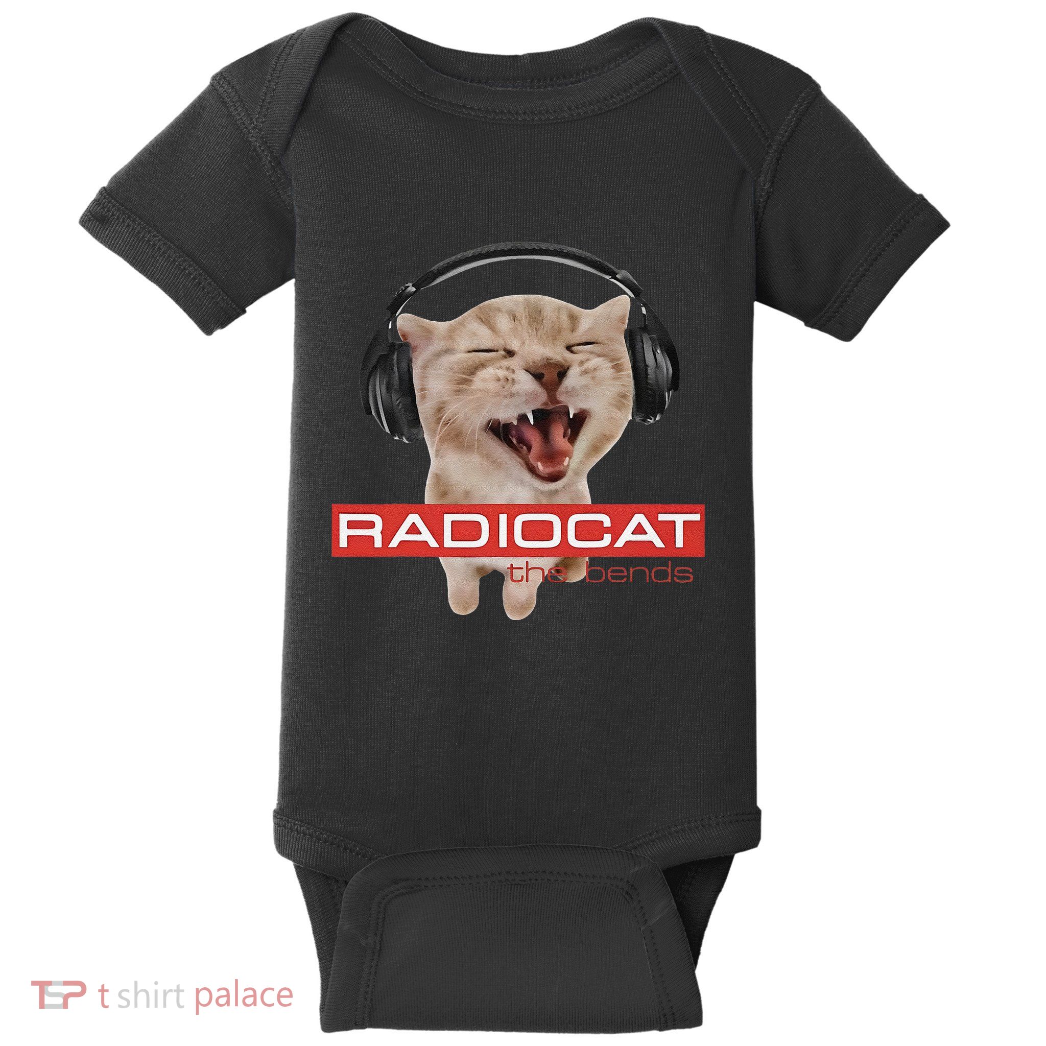 Radiocat The Bends Funny Music Cat Meme Cat Mom Cat Lover Baby Bodysuit
