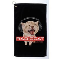 Radiocat The Bends Funny Music Cat Meme Cat Mom Cat Lover Golf Towel