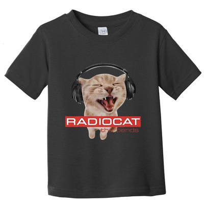 Radiocat The Bends Funny Music Cat Meme Cat Mom Cat Lover Toddler T-Shirt