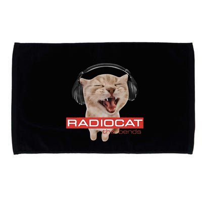 Radiocat The Bends Funny Music Cat Meme Cat Mom Cat Lover Microfiber Hand Towel