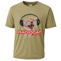 Radiocat The Bends Funny Music Cat Meme Cat Mom Cat Lover Cooling Performance Crew T-Shirt