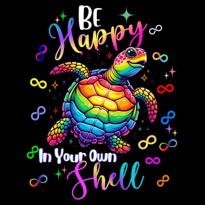 Rainbow Turtle Be Happy In Your Own Shell Autism Awareness Cooling Performance Crew T-Shirt