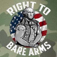 Right To Bare Arms 4th Of July Funny Gym George Washington Legacy Tie Dye Trucker Hat