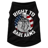 Right To Bare Arms 4th Of July Funny Gym George Washington Doggie Tank