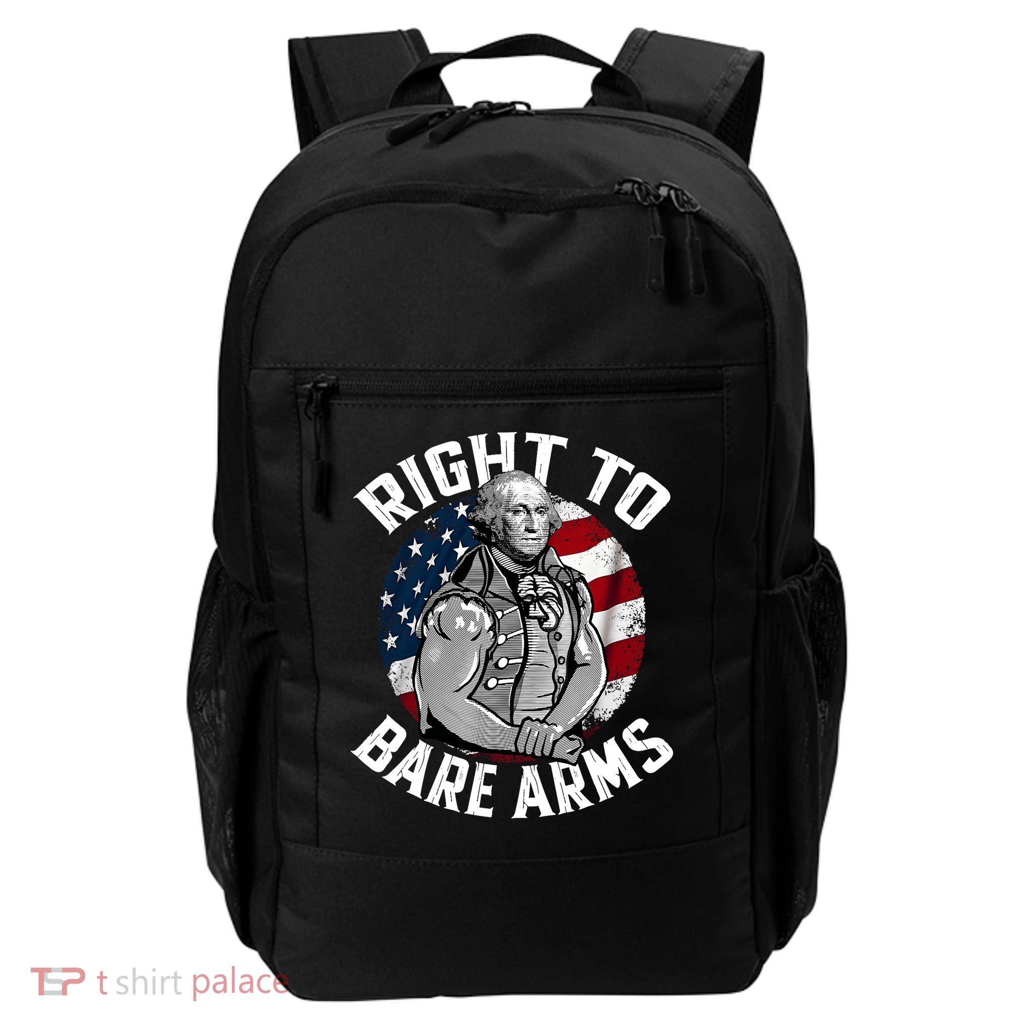 Right To Bare Arms 4th Of July Funny Gym George Washington Backpack