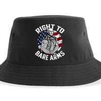 Right To Bare Arms 4th Of July Funny Gym George Washington Sustainable Bucket Hat