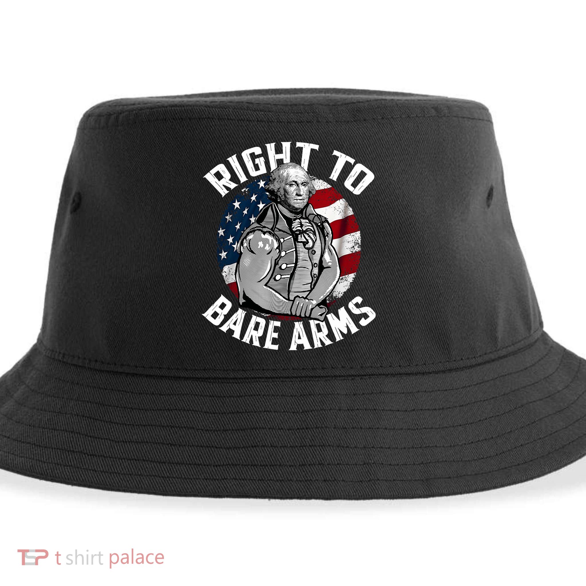 Right To Bare Arms 4th Of July Funny Gym George Washington Sustainable Bucket Hat