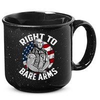 Right To Bare Arms 4th Of July Funny Gym George Washington 15oz Campfire Ceramic Mug