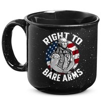 Right To Bare Arms 4th Of July Funny Gym George Washington 15oz Campfire Ceramic Mug